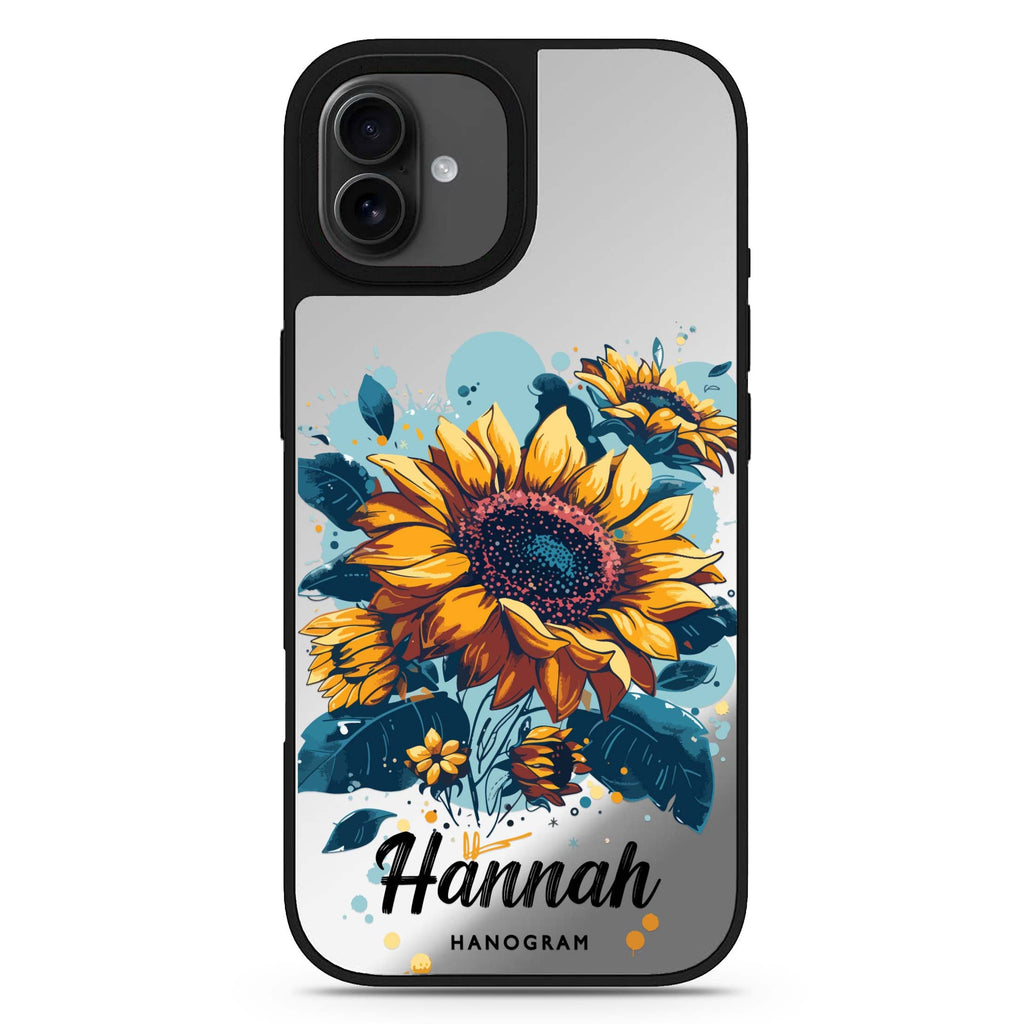 Sun-Kissed Petals iPhone 17 花卉鏡面手機殼 主圖設計