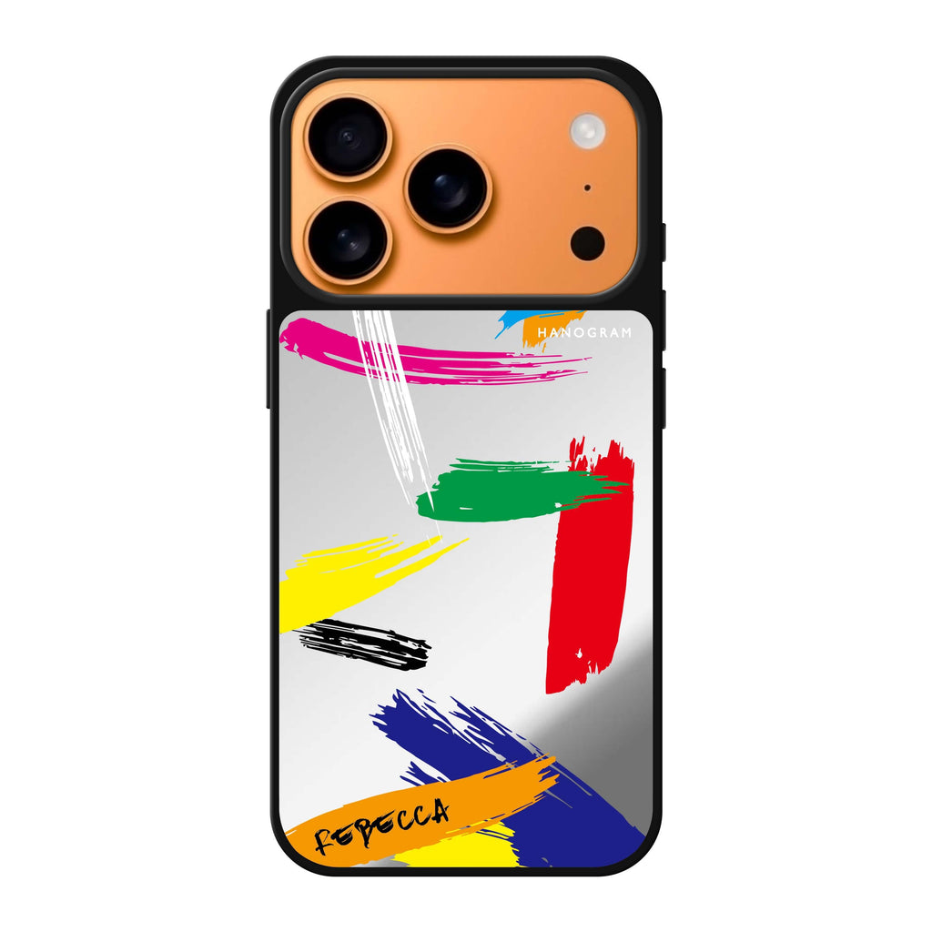 Brush Paint 抽象藝術 iPhone 17 Pro Max 鏡面手機殼主圖