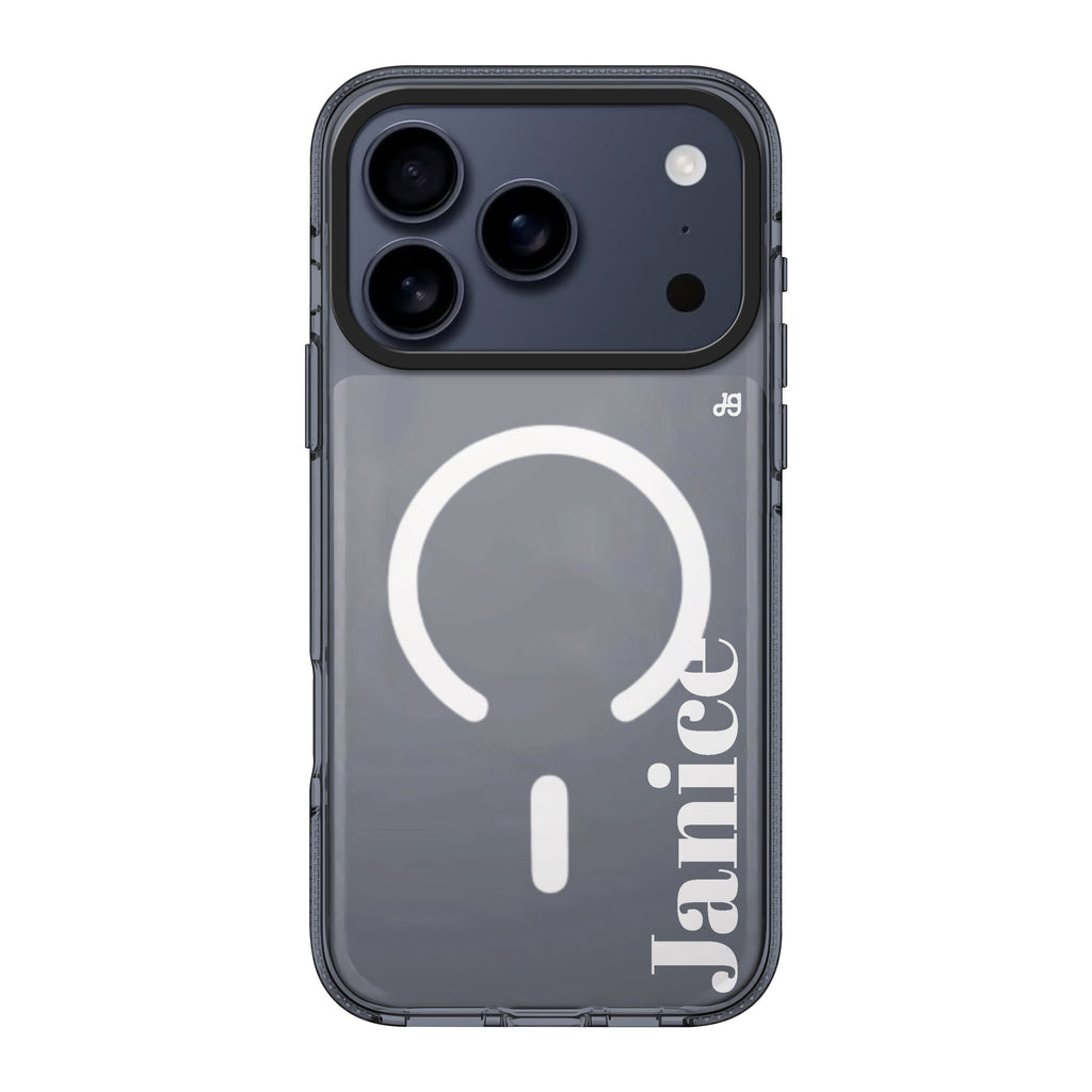 Calliglow iPhone 17 Pro Max MagSafe 水晶透明保護殼 文字設計設計 可自訂名字及字色 圖1