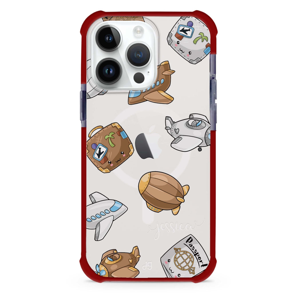Cartoon AirPlane iPhone Magsafe 兼容超強防摔保護殼
