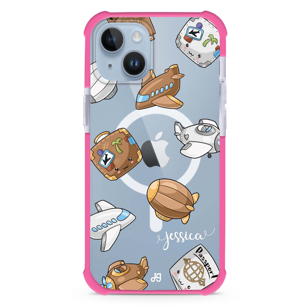 Cartoon AirPlane iPhone 15 Plus Magsafe 兼容超強防摔保護殼