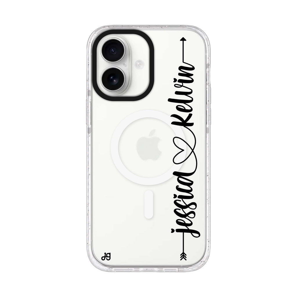 Custom iPhone 17 水晶透明保護殼正面展示