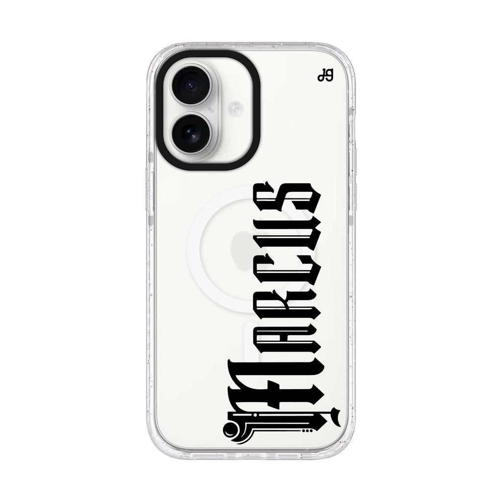 Custom iPhone 17 水晶透明保護殼正面展示