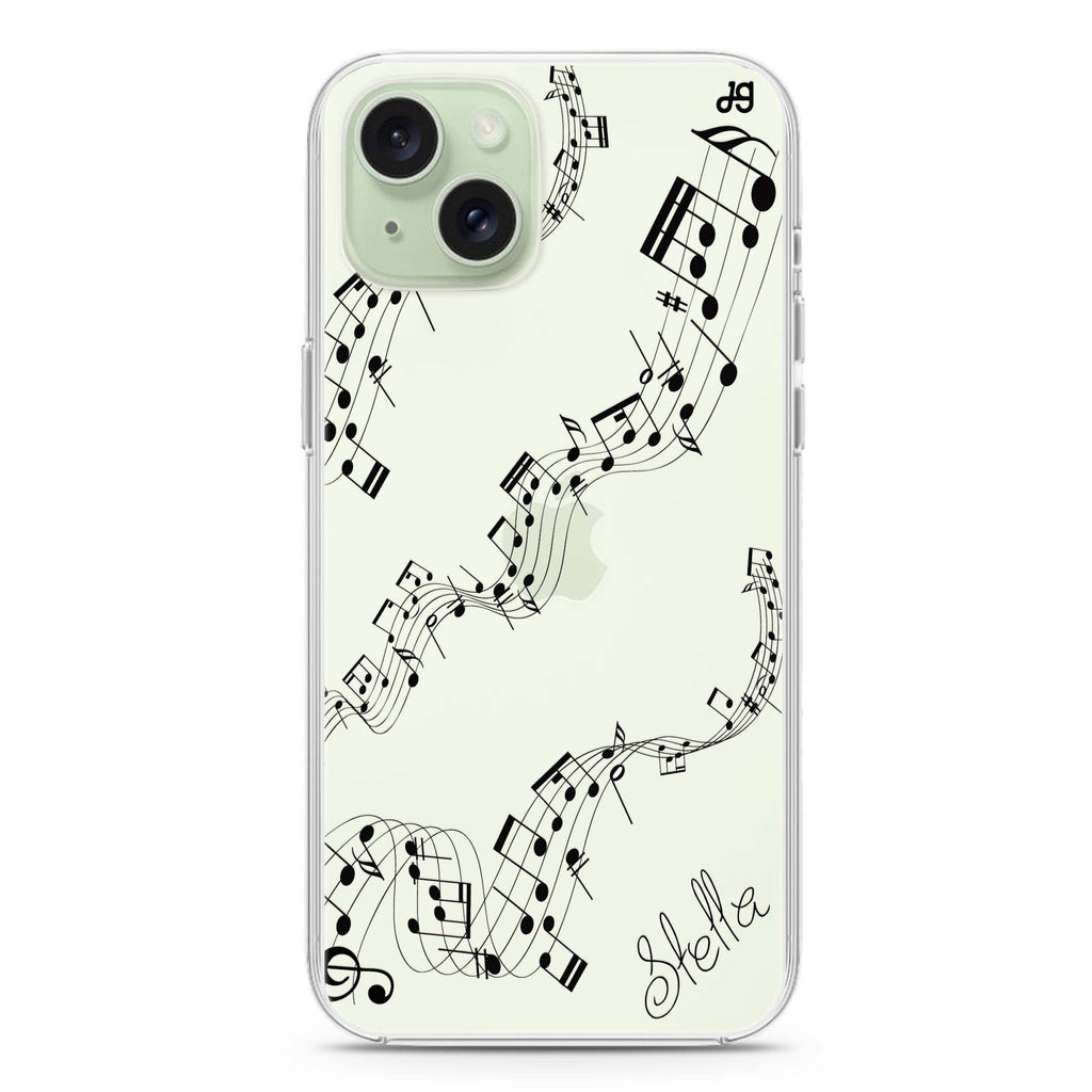 Music iPhone 15 plus 水晶透明保護殼