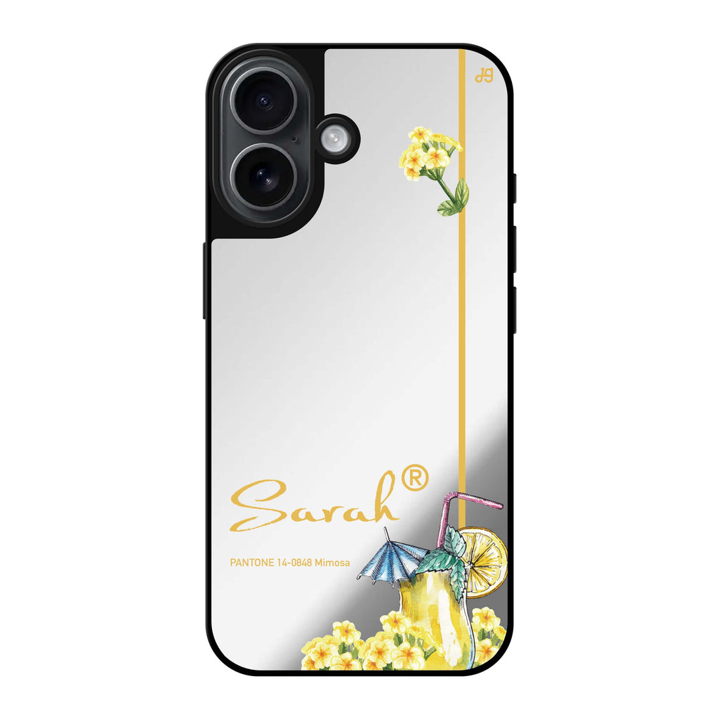 Reflective iPhone 16 Mirror Case –#14-0848 Mimosa II Design