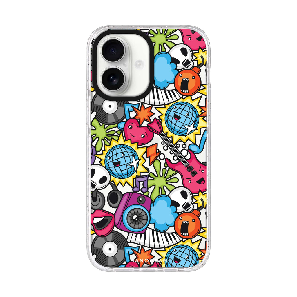 Music Time iPhone 17 水晶透明保護殼正面展示