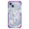 Serene Flowers Pattern iPhone 15 Plus Magsafe 兼容超強防摔保護殼