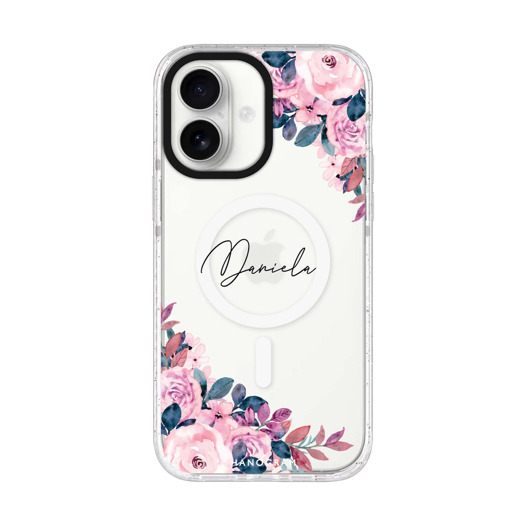 Blossom Breeze iPhone 17 水晶透明保護殼正面展示