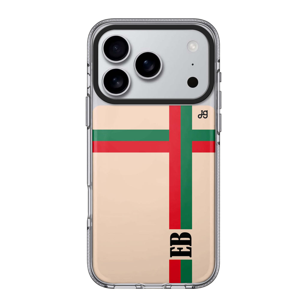 Matching Stripes iPhone 17 Pro Max MagSafe 水晶透明保護殼 圖案款設計 可自訂名字 圖1