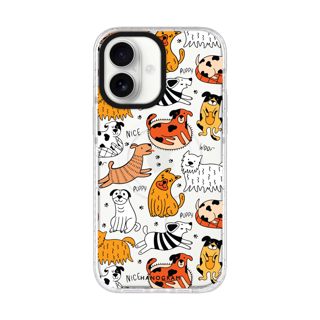 Furry Friends iPhone 17 水晶透明保護殼正面展示