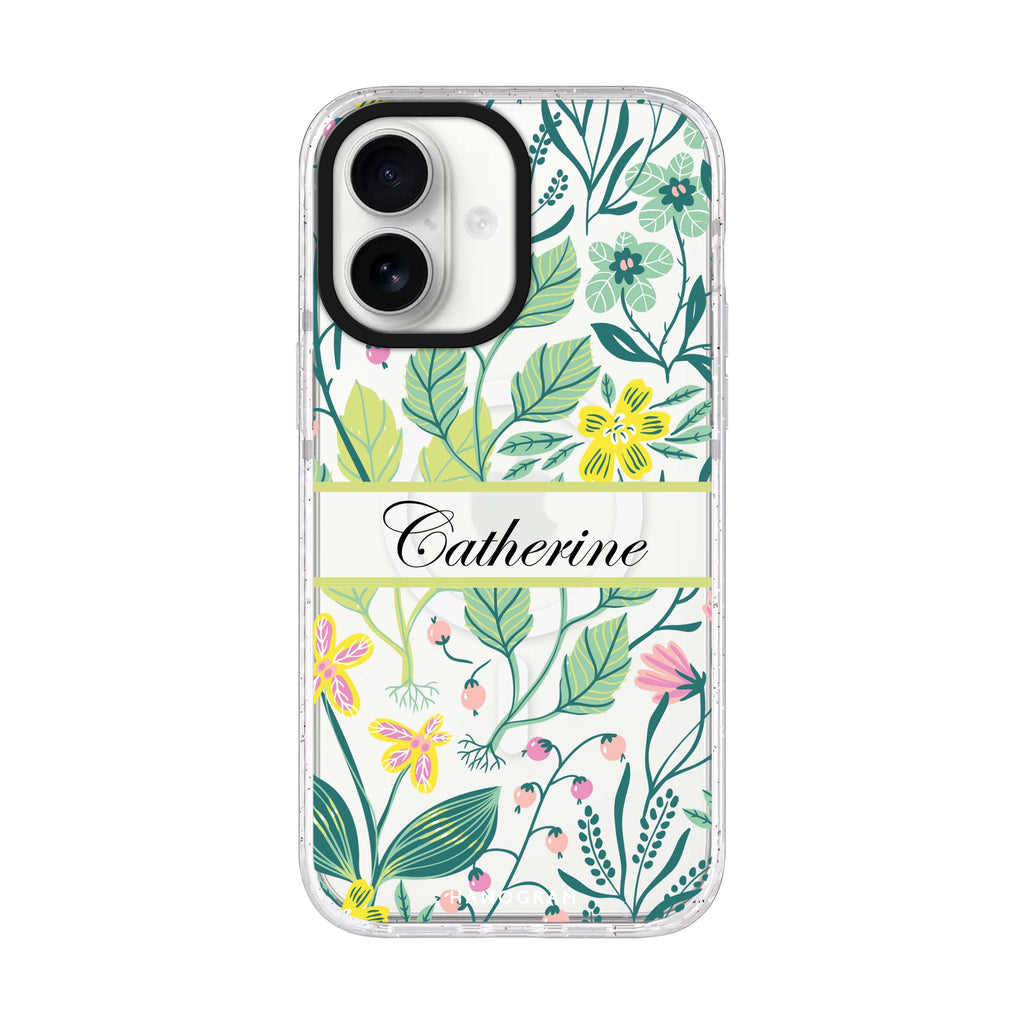Fleur Fusion iPhone 17 水晶透明保護殼正面展示
