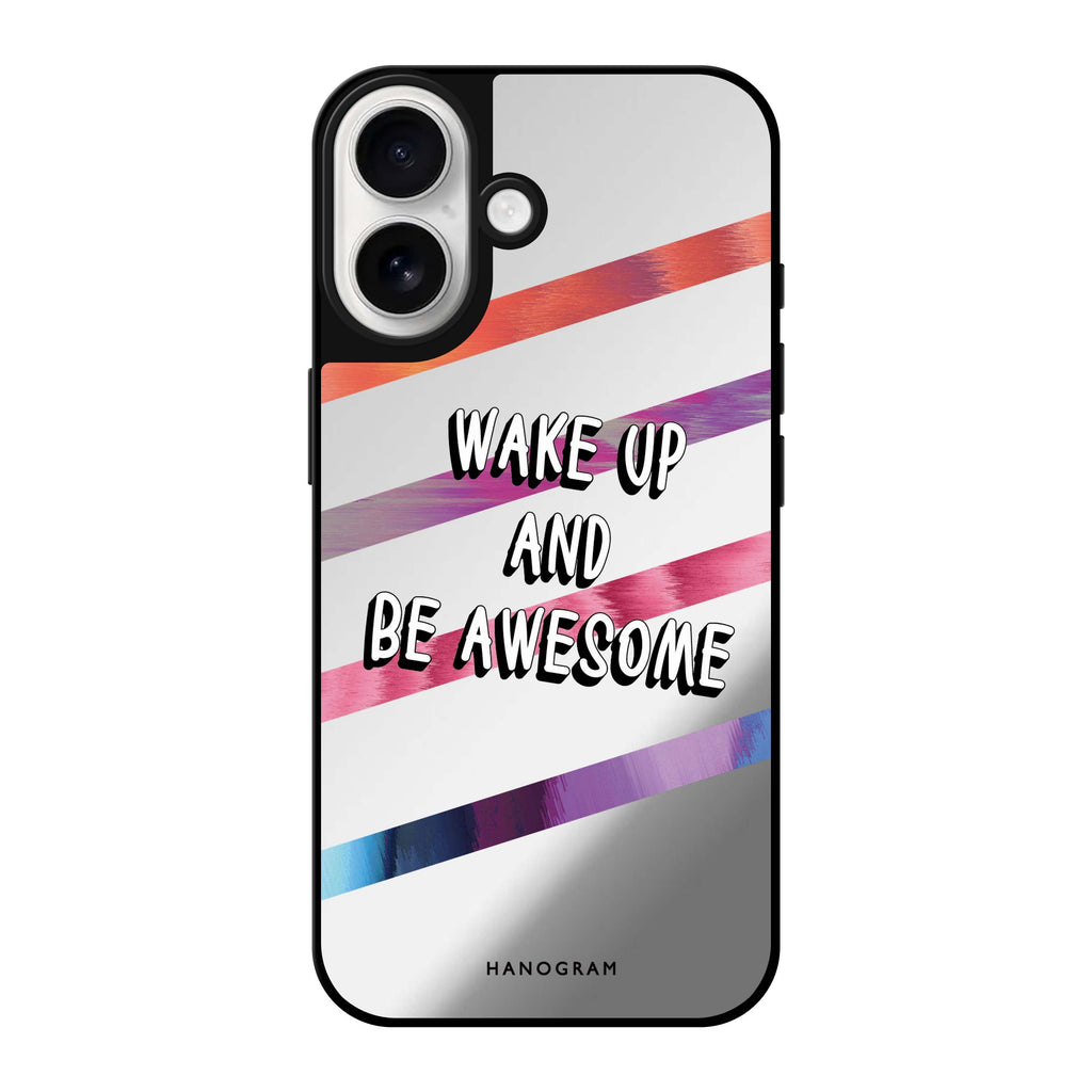 Reflective iPhone 16 Mirror Case –Wake up Design