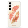 Golden Feathers Samsung Galaxy S26/S25/S24 水晶透明保護殼正面展示