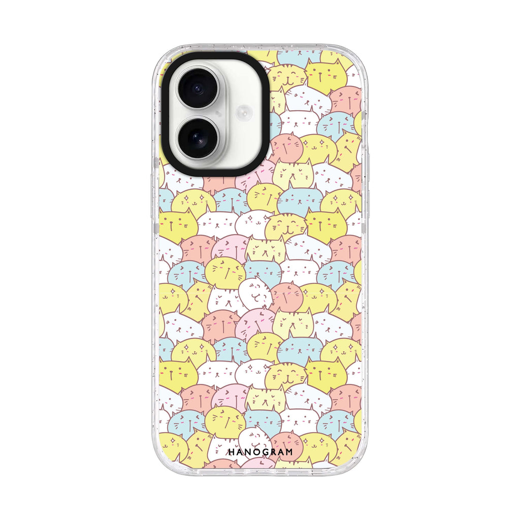 Meow Melodies iPhone 17 水晶透明保護殼正面展示