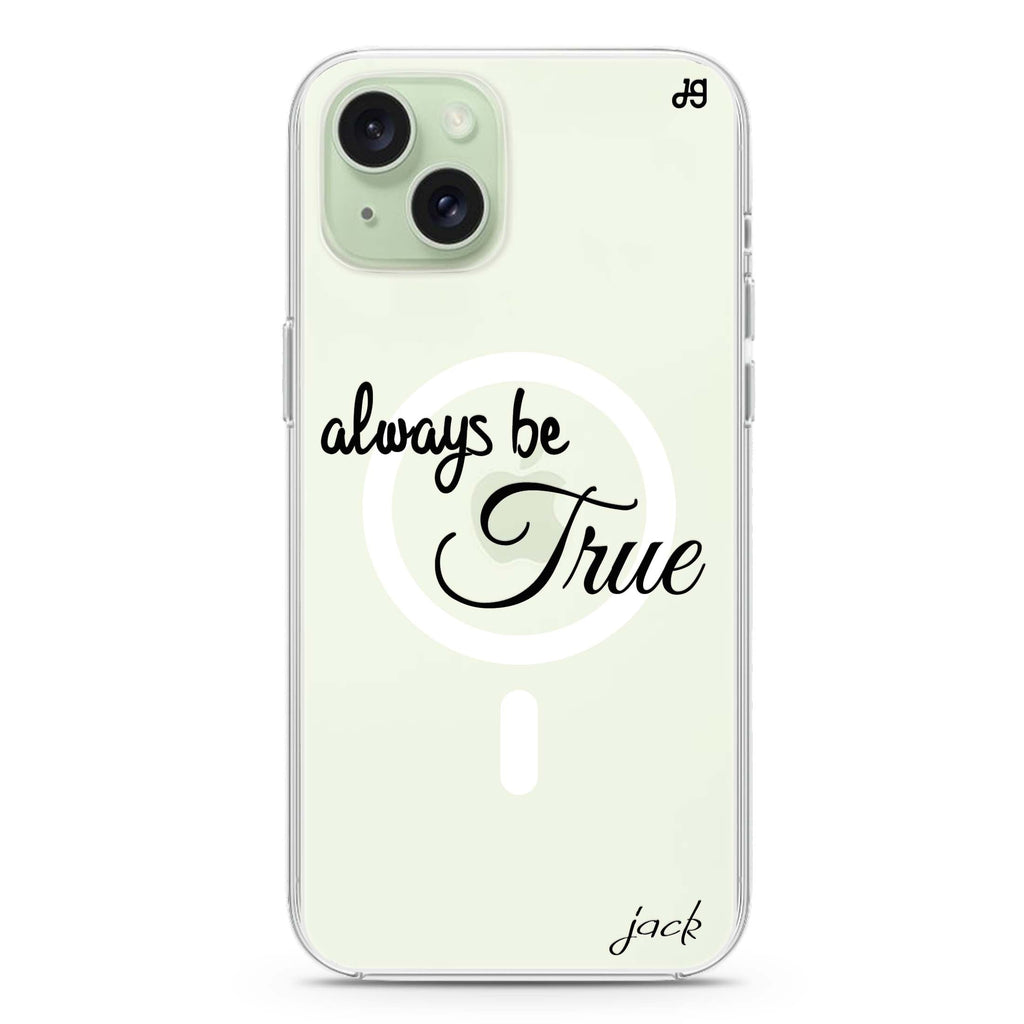 Always be true love with passion I iPhone 15 Magsafe 兼容水晶透明保護殼