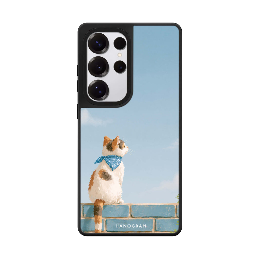 Blue Sky Bandana Cat Samsung Galaxy 鏡面手機殼