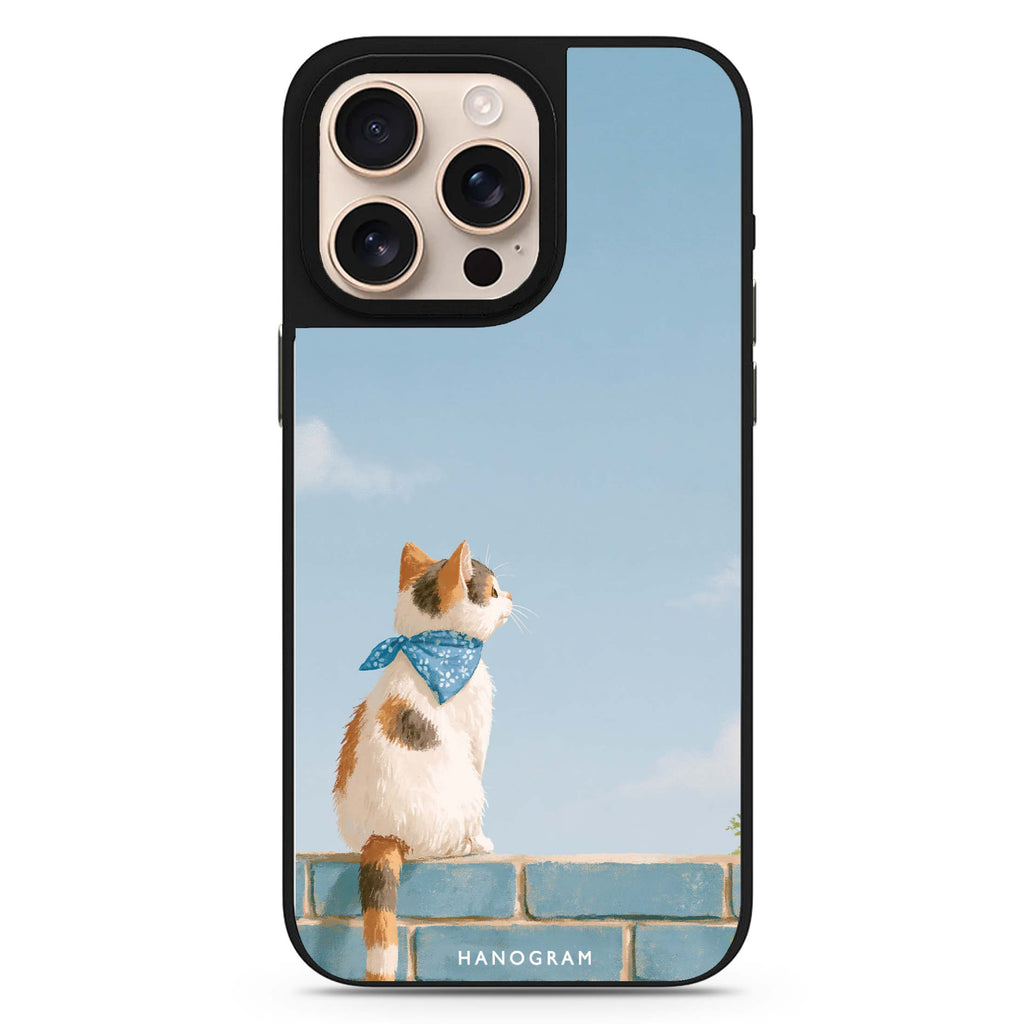 Blue Sky Bandana Cat 鏡面手機殼