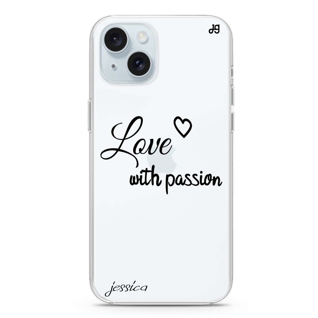Always be true love with passion II iPhone 15 plus 水晶透明保護殼