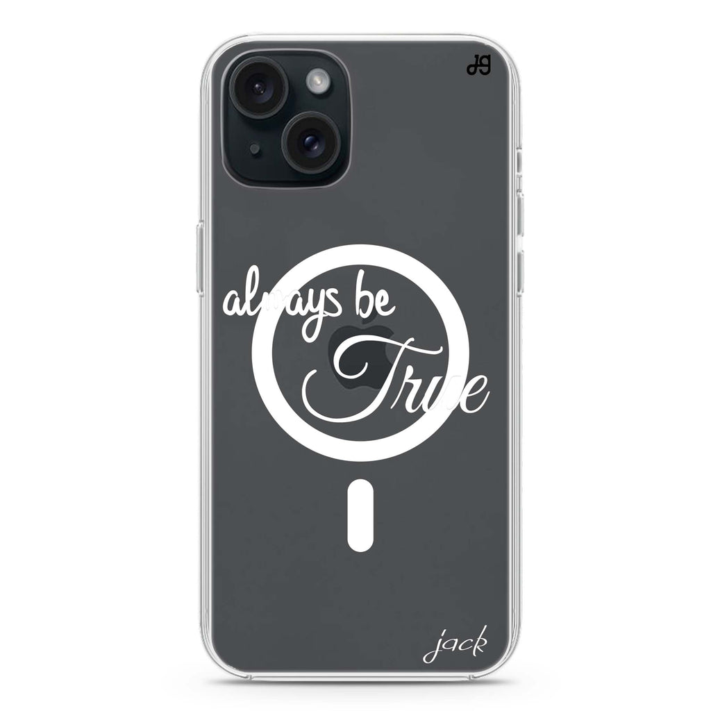 Always be true love with passion II iPhone 15 Plus Magsafe 兼容水晶透明保護殼