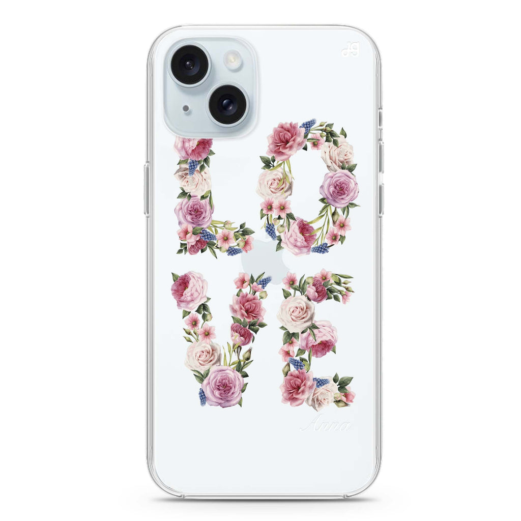 L.O.V.E iPhone 15 plus 水晶透明保護殼