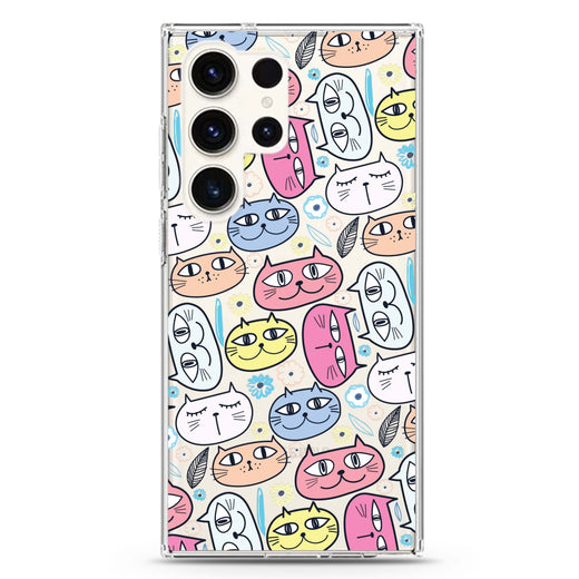 Feline Fantasia Samsung Galaxy Ultra 透明保護殼，適用 S26/S25/S24/S23 Ultra，圖1