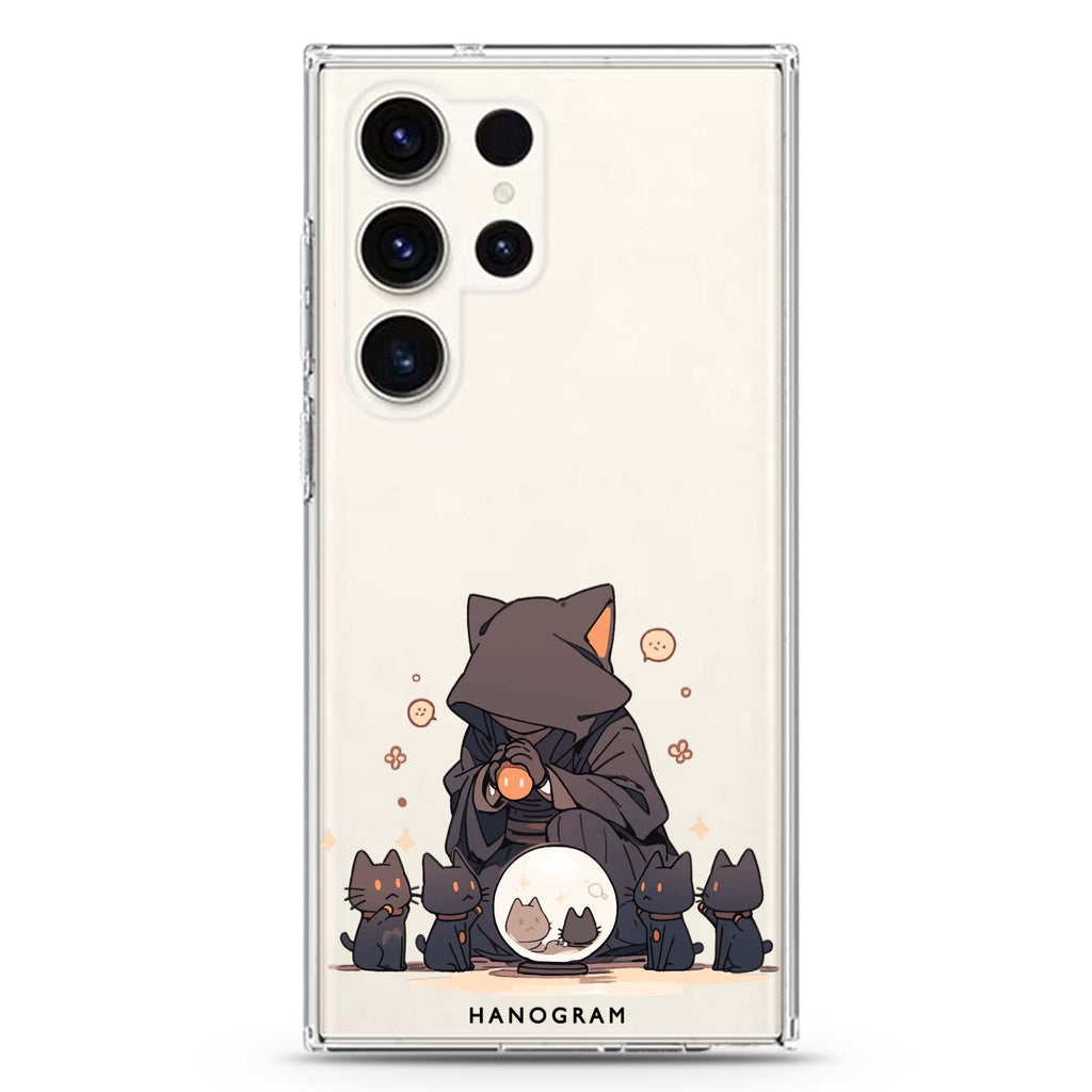 Seer Cat Charm Samsung Galaxy Ultra 透明保護殼，適用 S26/S25/S24/S23 Ultra，圖1