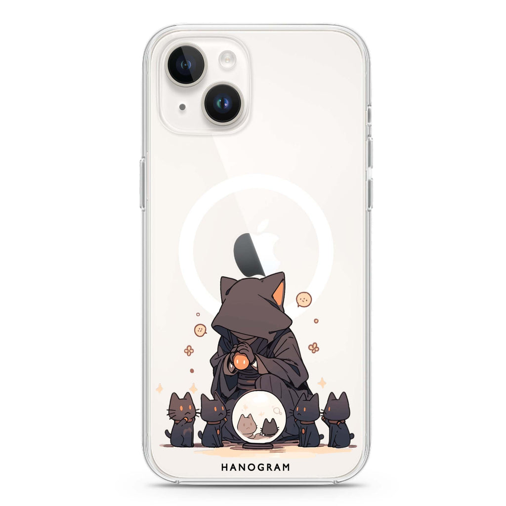 Seer Cat Charm iPhone 14 Plus Magsafe 兼容水晶透明保護殼