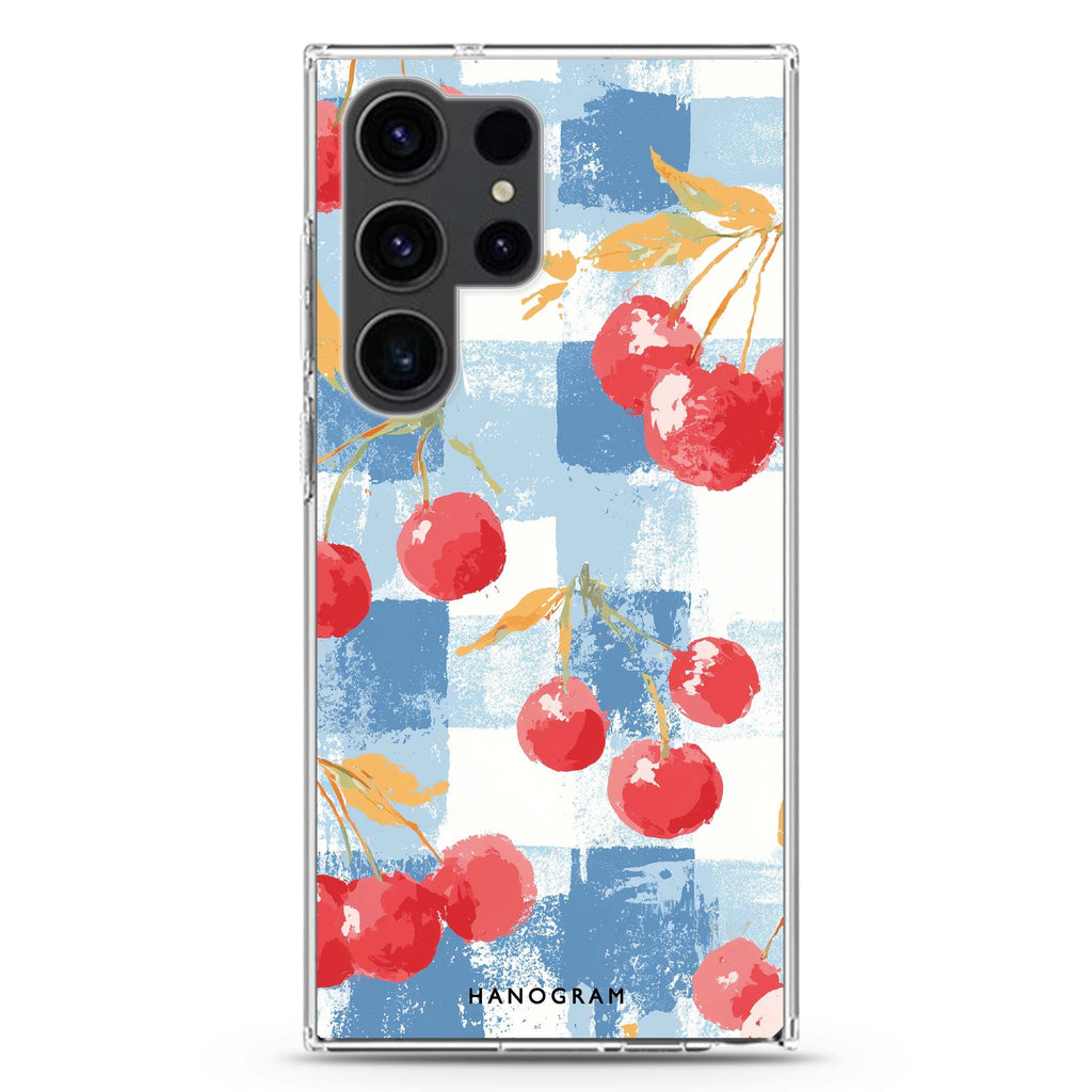 Cherry Picnic Samsung Galaxy Ultra 透明保護殼，適用 S26/S25/S24/S23 Ultra，圖1