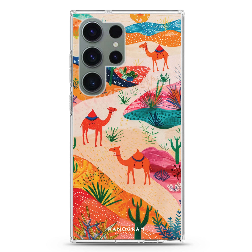 Sand Dunes Safari Samsung Galaxy Ultra 透明保護殼，適用 S26/S25/S24/S23 Ultra，圖1