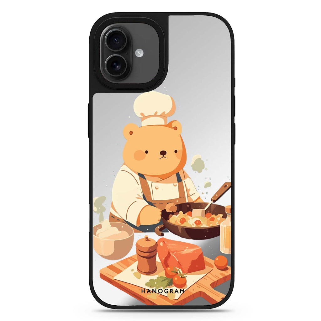 Culinary Bear iPhone 17 可愛動物鏡面手機殼 主圖設計