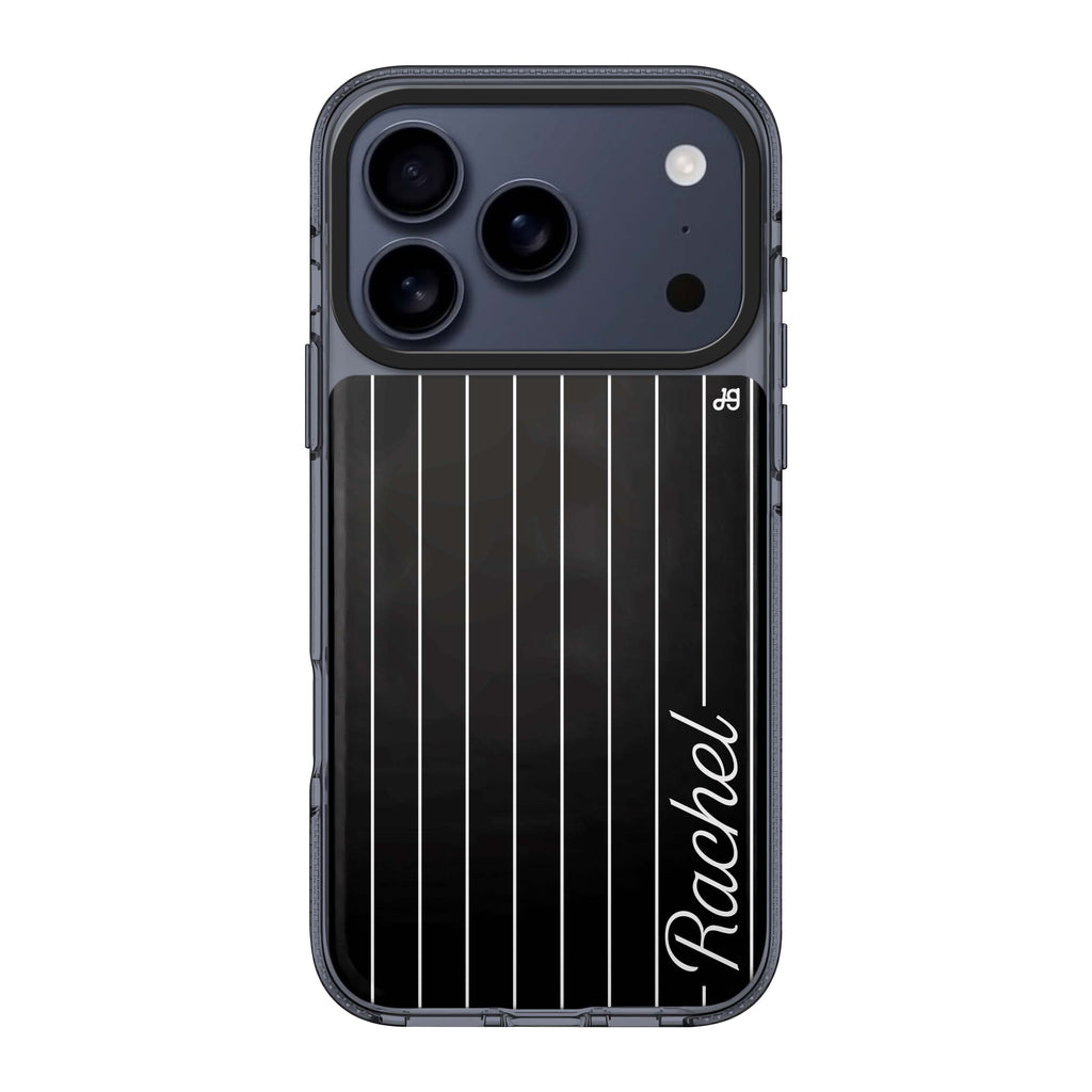 Stripes I iPhone 17 Pro Max MagSafe 水晶透明保護殼 圖案款設計 可自訂名字 圖1