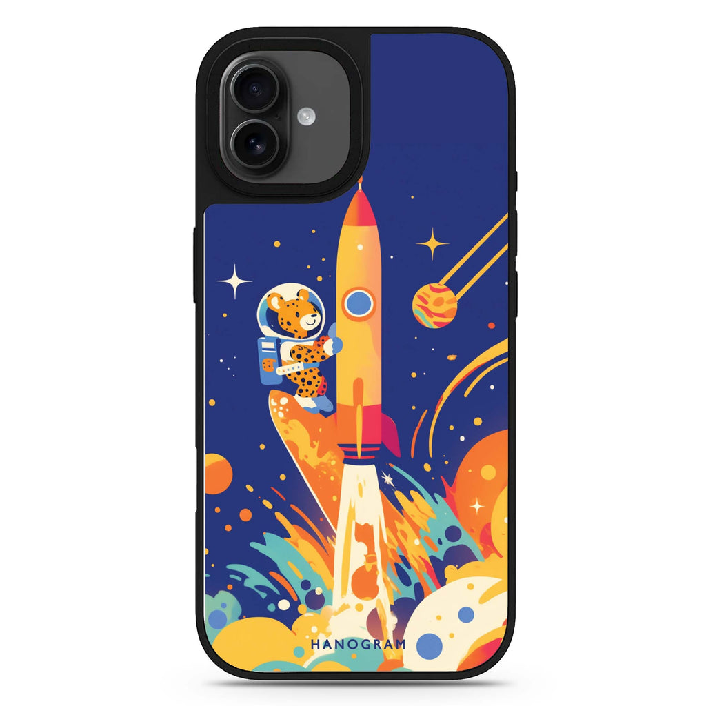 Surfing the Stars iPhone 17 星空鏡面手機殼 主圖設計