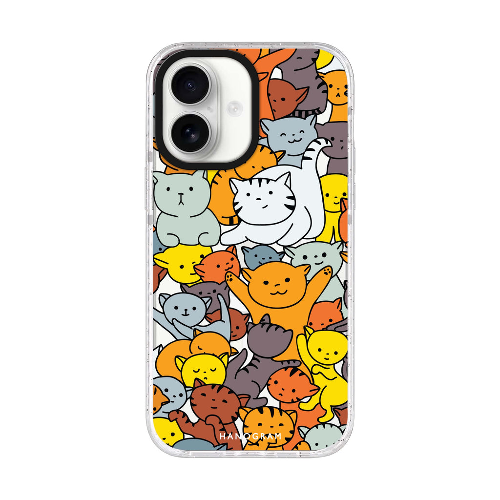 Meow Mates iPhone 17 水晶透明保護殼正面展示