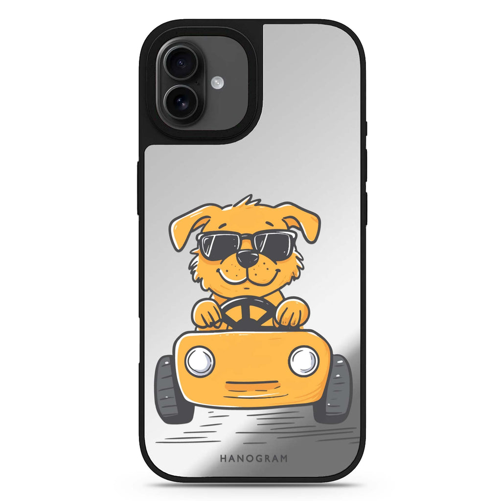Cool Pup Drive iPhone 17 狗狗鏡面手機殼 主圖設計