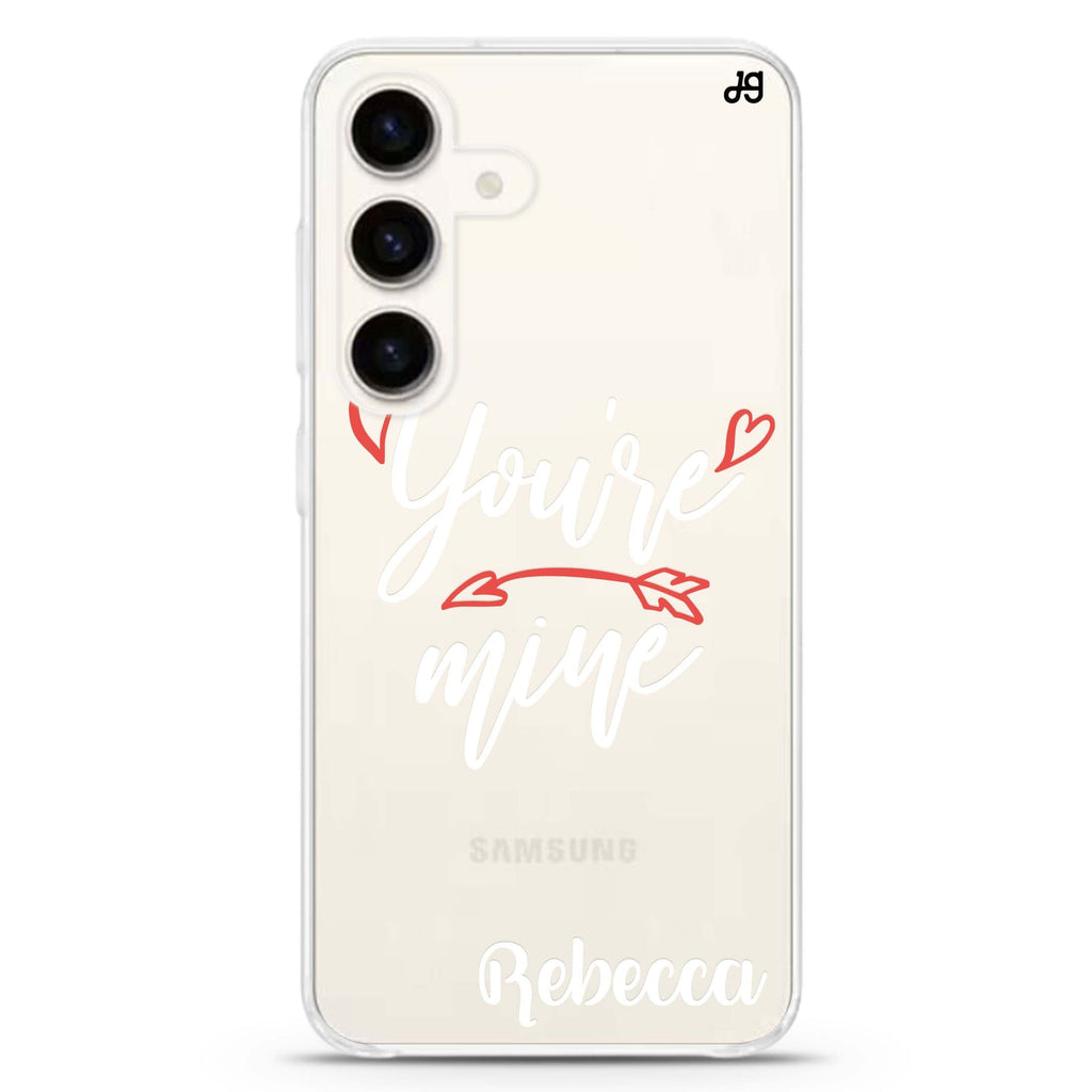 You are mine II Samsung Galaxy S26/S25/S24 可加名字水晶透明保護殼正面展示