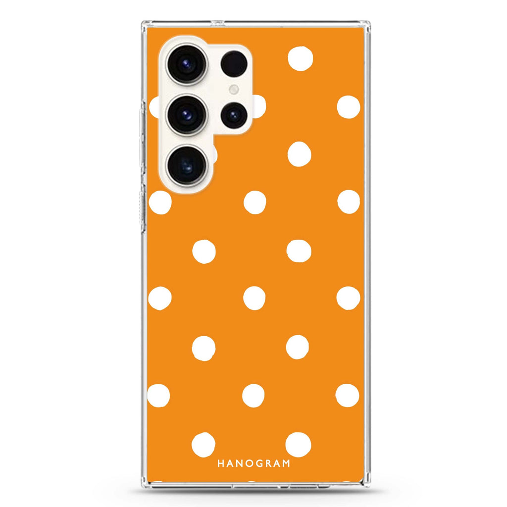 Orange Dots Samsung Galaxy Ultra 透明保護殼，適用 S26/S25/S24/S23 Ultra，圖1