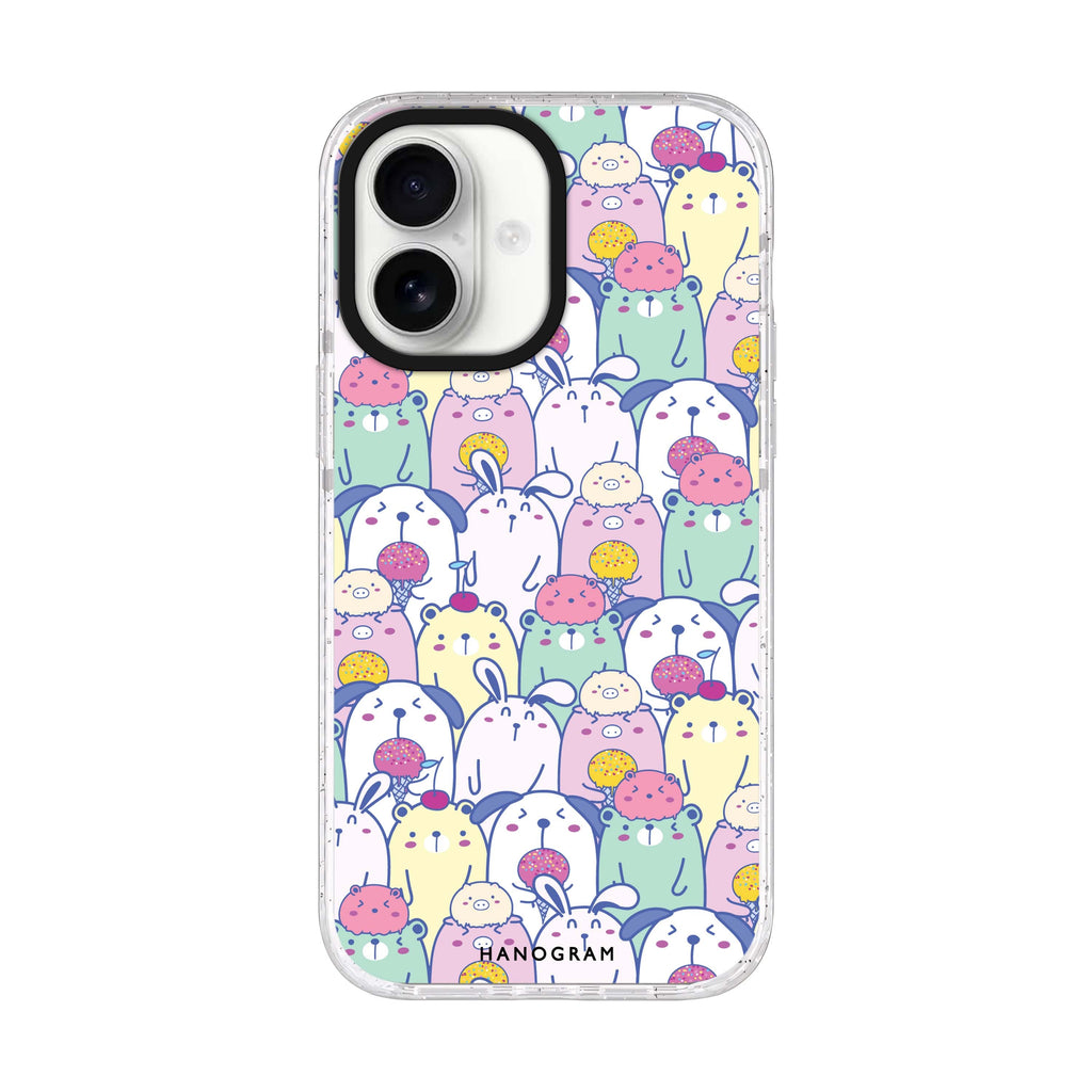 Charm Critters iPhone 17 水晶透明保護殼正面展示