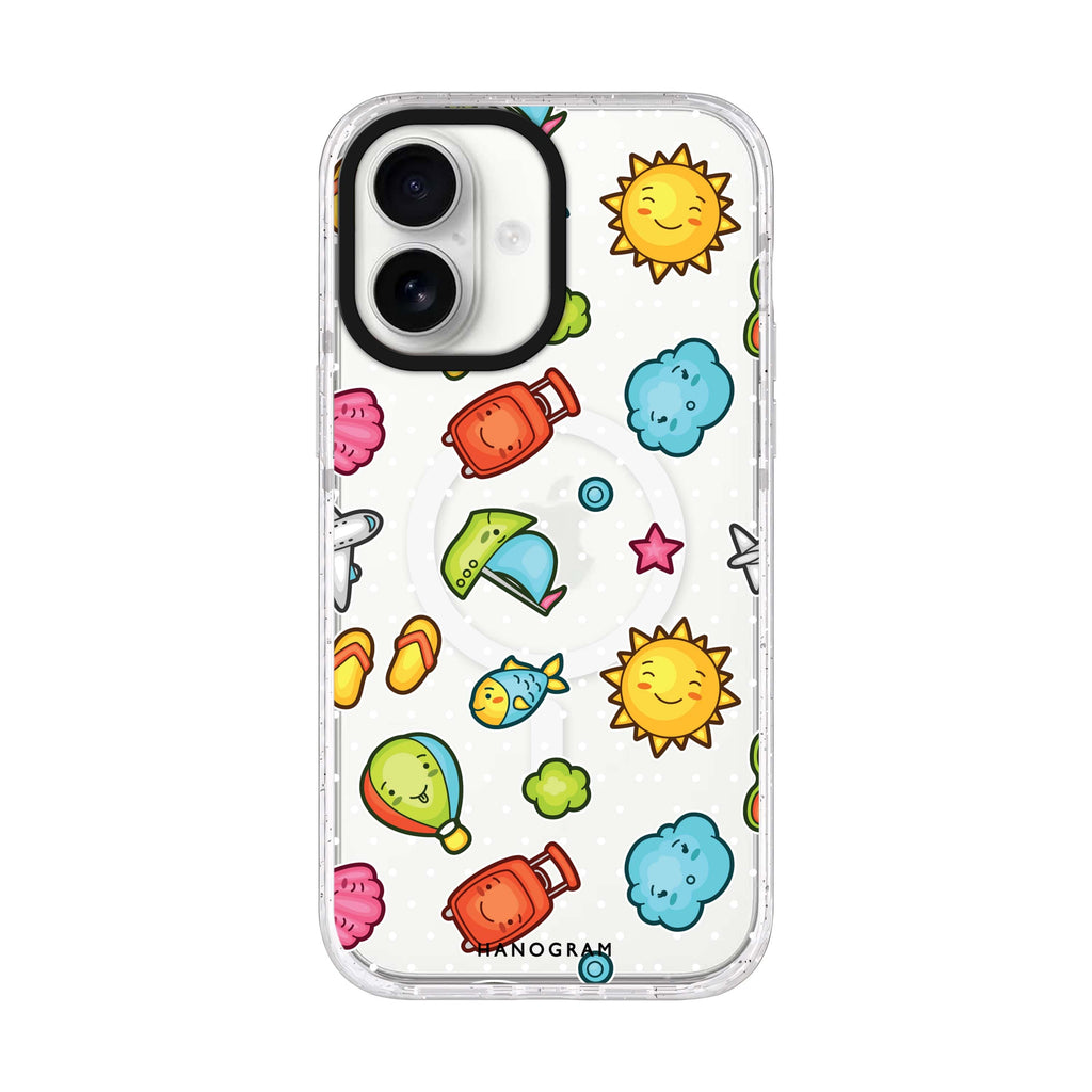 Animagic Adorables iPhone 17 水晶透明保護殼正面展示