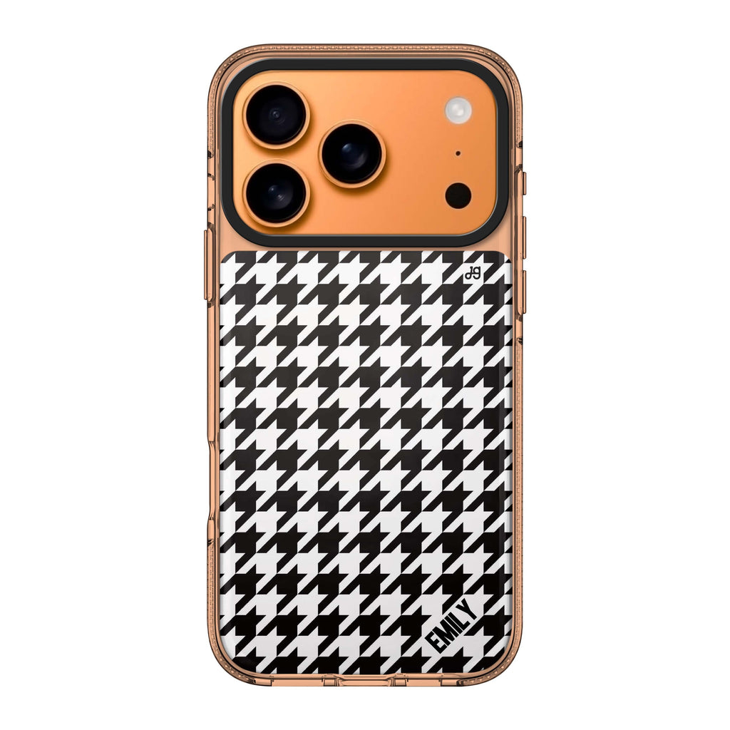 Houndstooth iPhone 17 Pro Max MagSafe 水晶透明保護殼 圖案款設計 可自訂名字 圖1