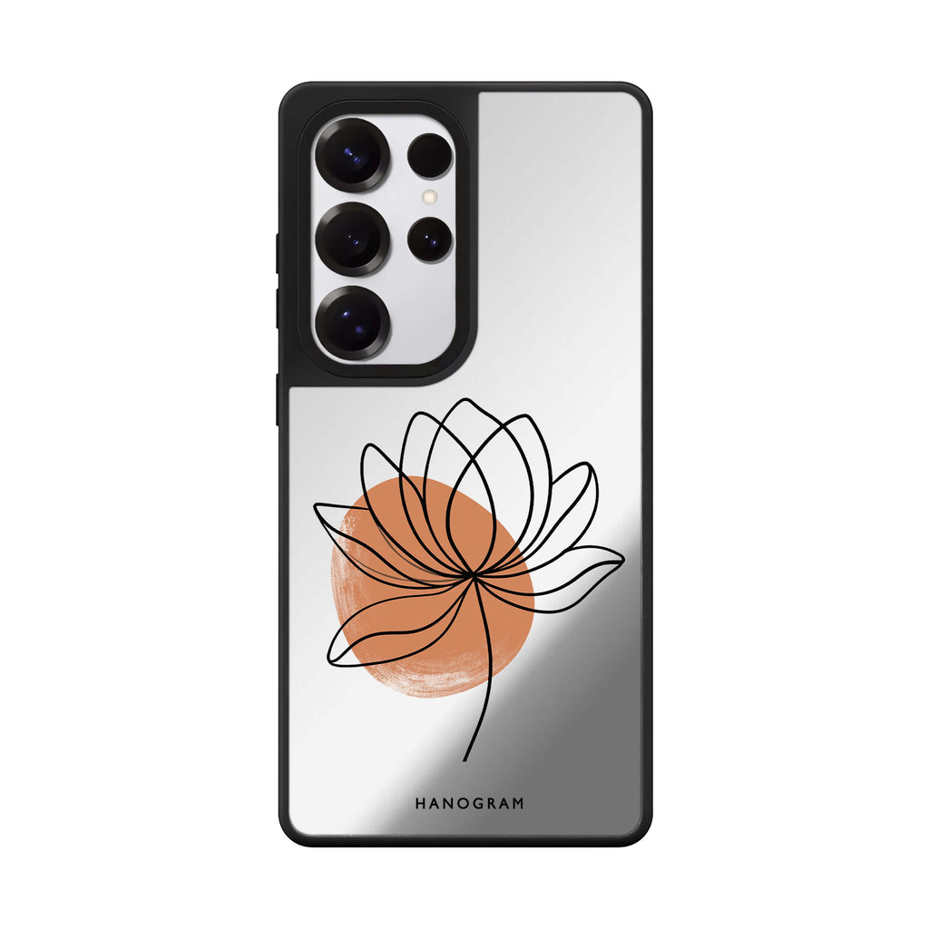 Terracotta Lotus Line Samsung Galaxy 鏡面手機殼