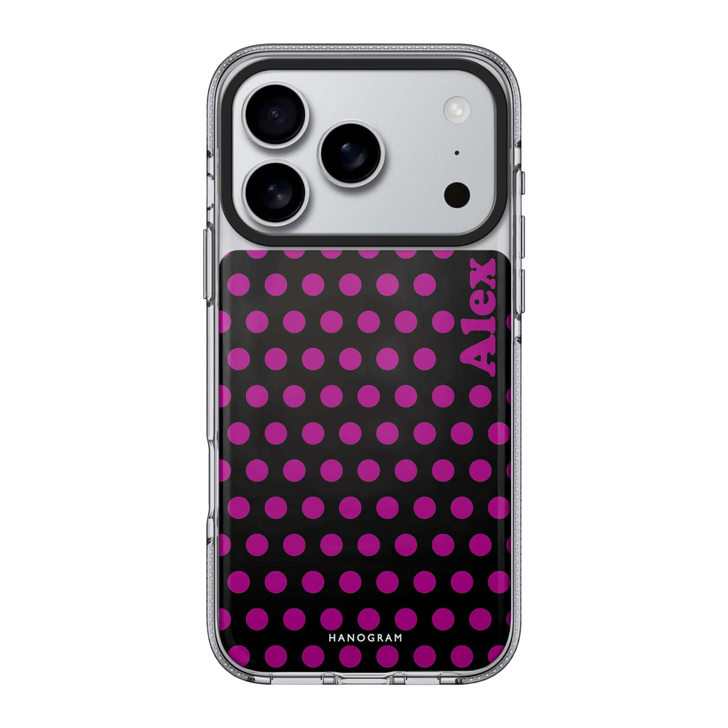 Wave Dots iPhone 17 Pro Max MagSafe 水晶透明保護殼 海浪圖案設計 可自訂名字 圖1