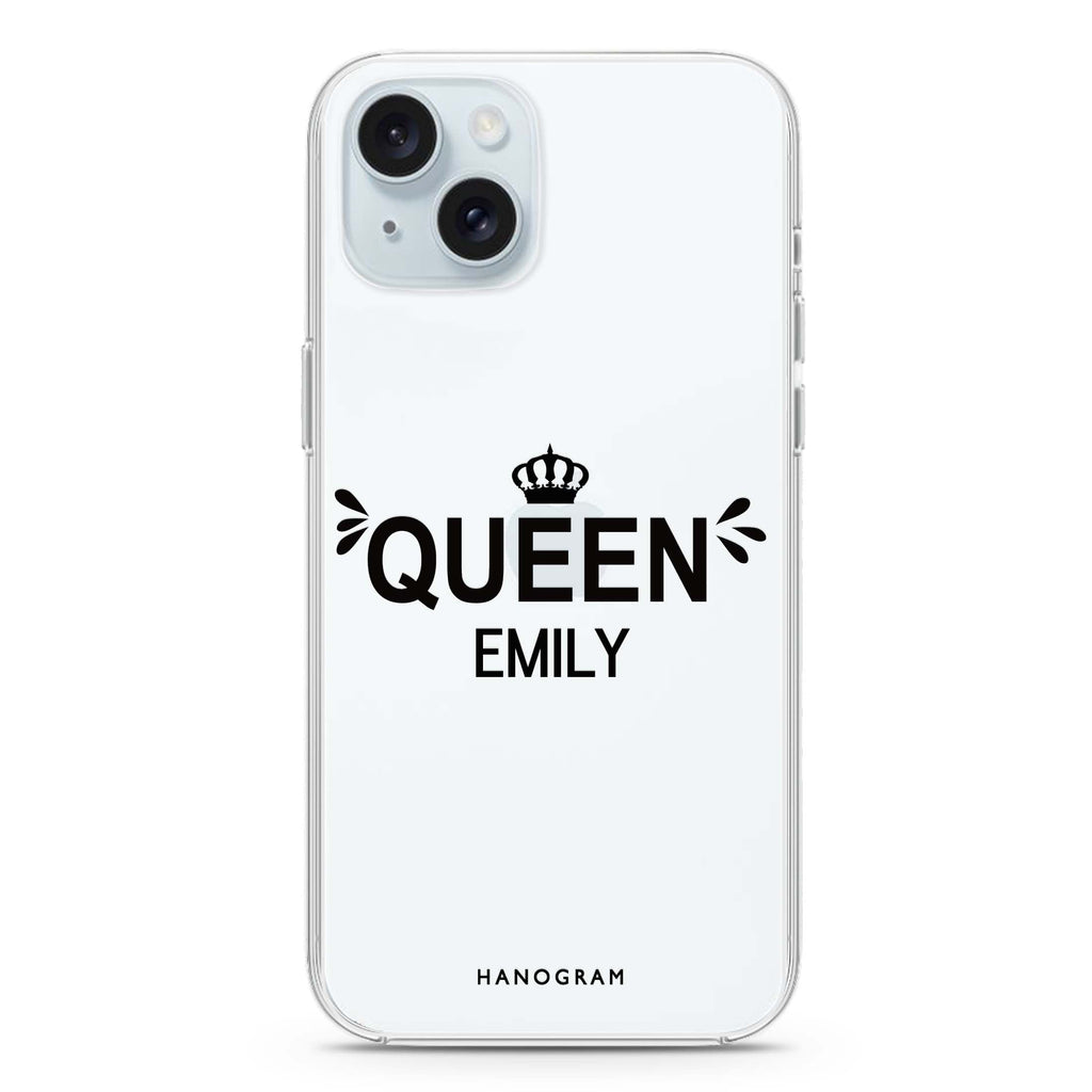 I am the queen iPhone 15 plus 水晶透明保護殼