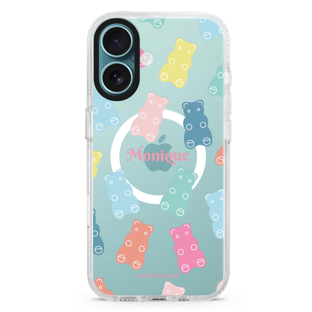 Sweet Dream Bear Magsafe 兼容水晶透明保護殼