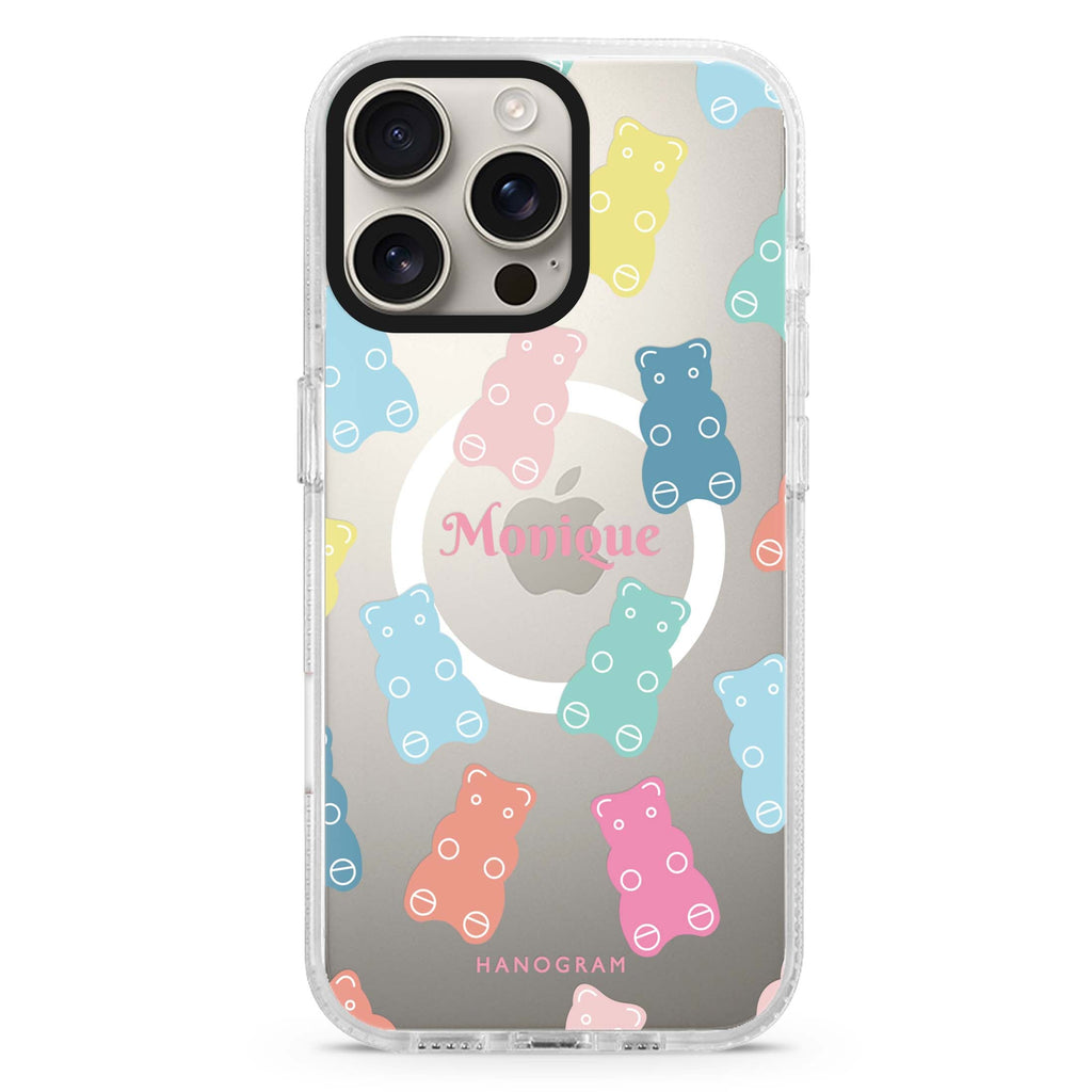 Sweet Dream Bear Magsafe 兼容水晶透明保護殼