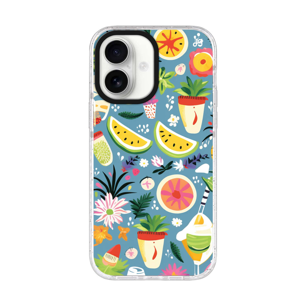 Tropical Treats iPhone 17 水晶透明保護殼正面展示