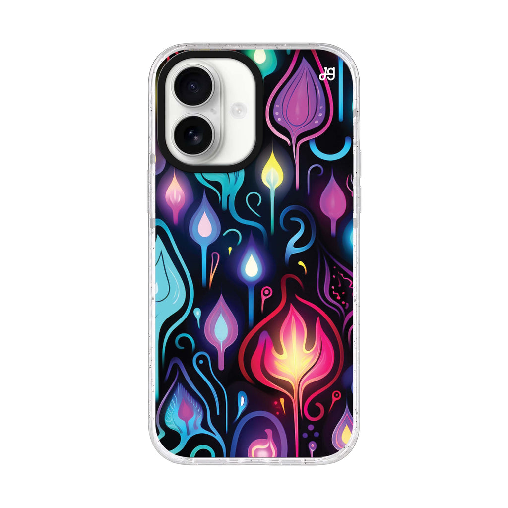 Luminous Nights iPhone 17 水晶透明保護殼正面展示