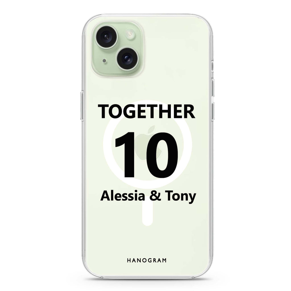 Love story iPhone 15 Plus Magsafe 兼容水晶透明保護殼