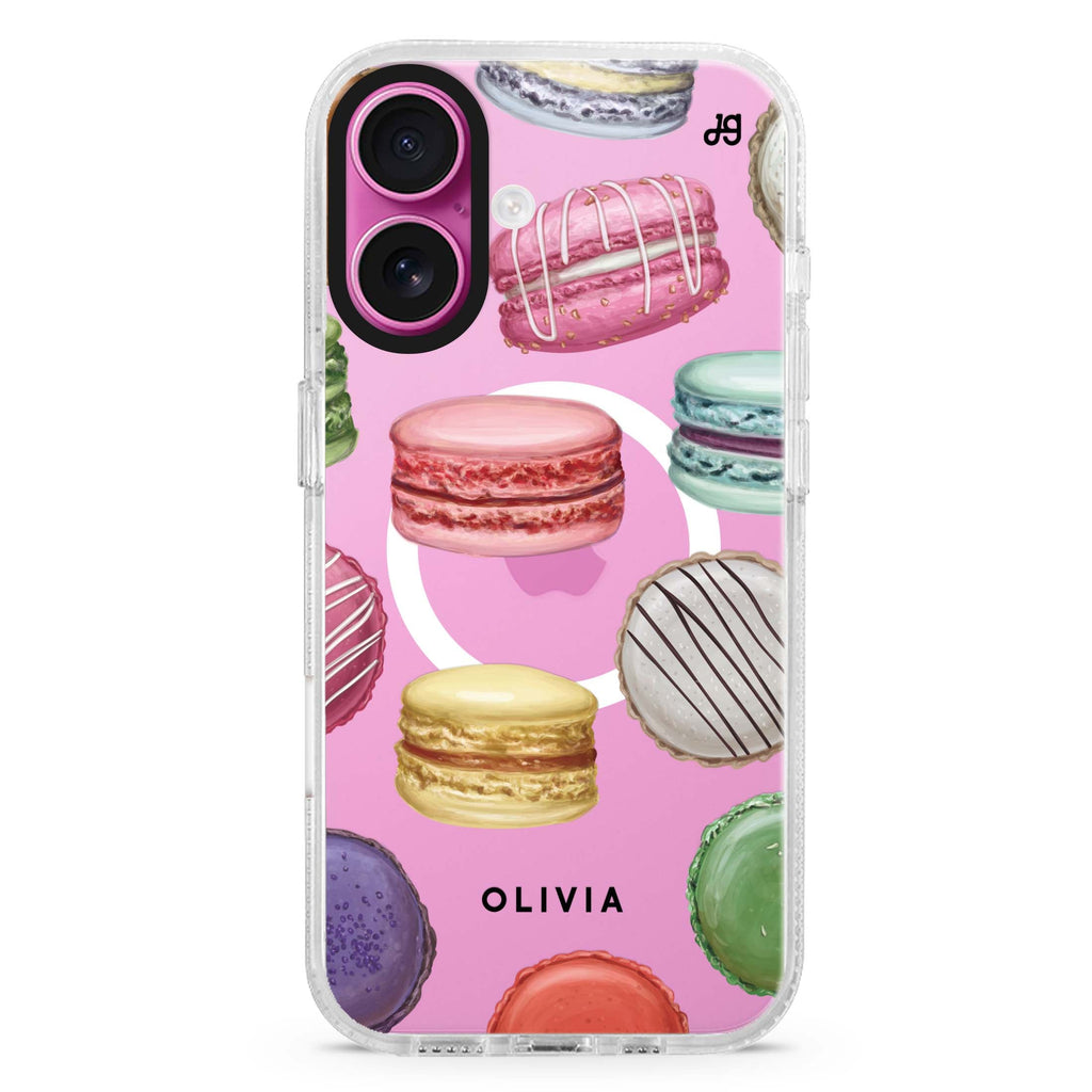Macarons Land Magsafe 兼容水晶透明保護殼