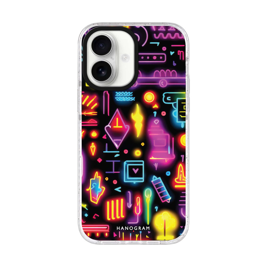 Neon Dreams iPhone 17 水晶透明保護殼正面展示
