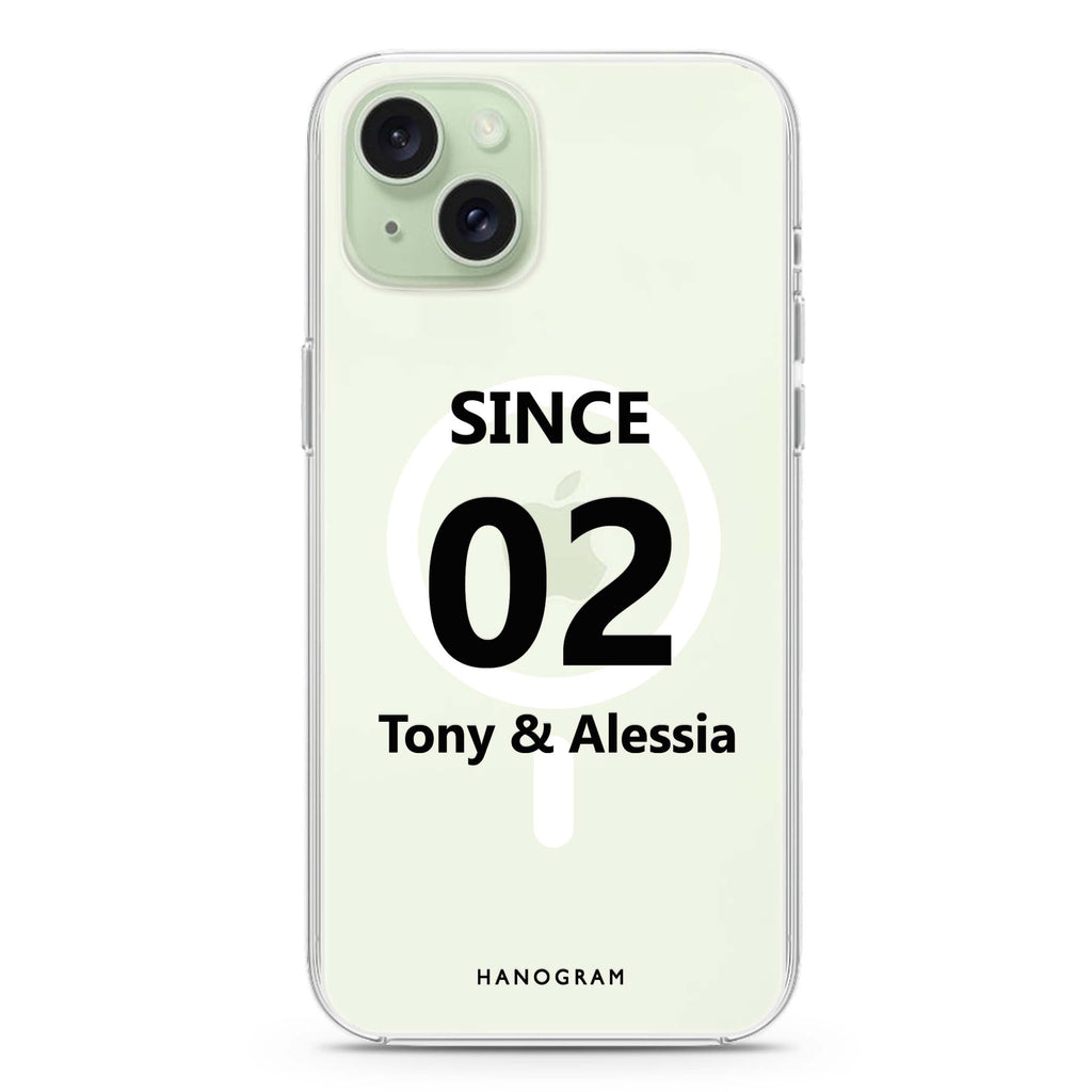 Love story iPhone 15 Plus Magsafe 兼容水晶透明保護殼